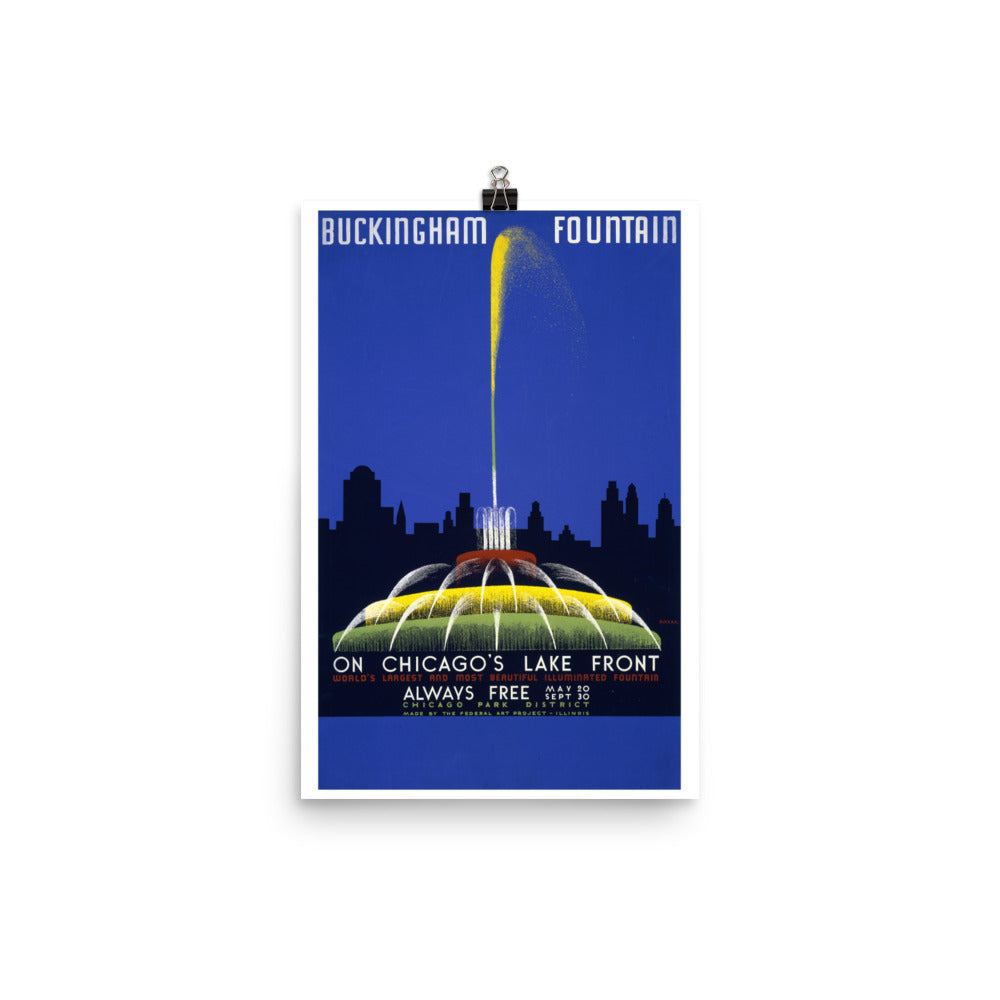 Buckingham Fountain Poster