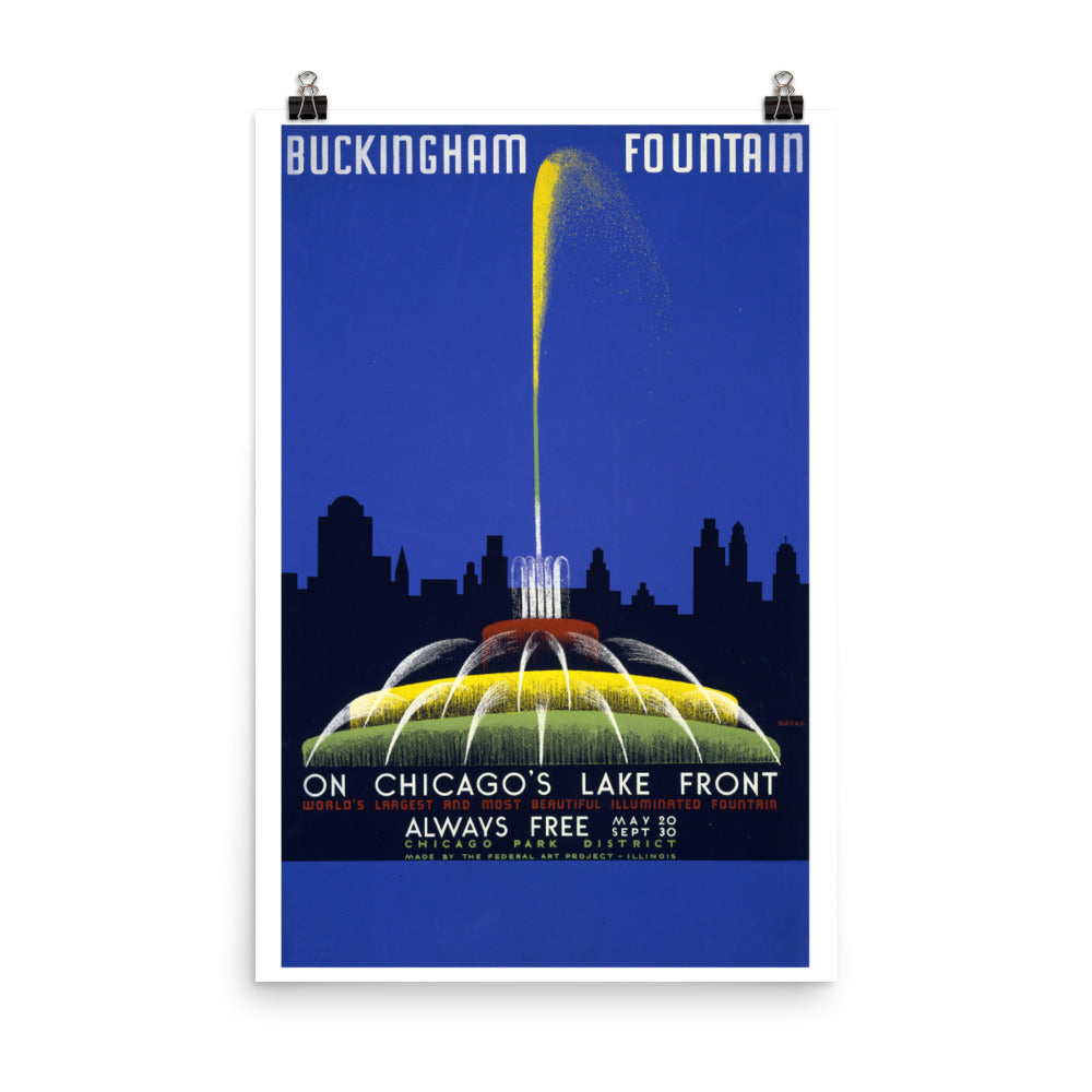 Buckingham Fountain Poster